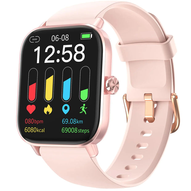 Amzhero Fitness Smart Watch for Women Men 24/7 Heart Rate Blood Oxygen Stress and Sleep Tracker100 Sports Modes 5ATM Waterproof Activity Trackers and Smart Watches
