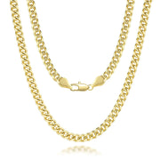 14K Gold Necklace for Women 14K Gold Chain Necklace Woman Mens Necklace Chian Gold Cuban Link Chain for Women & Men Non Tarnish Gold Necklace Gold Jewelry 5MM 16 18 20 22 24 26 30 (Length 24 Inches)