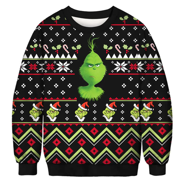 2023 Christmas Digital Print Funny Couple Hoodies