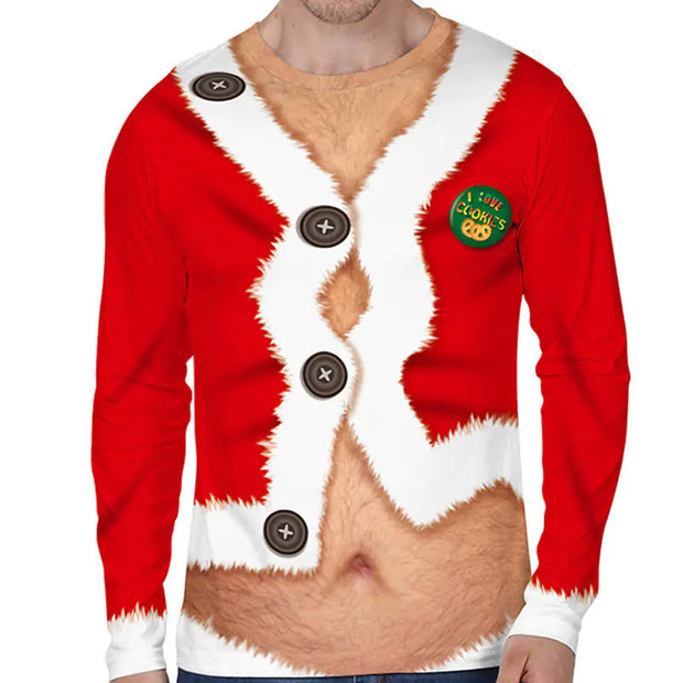 2023 Christmas Digital Print Funny Couple Hoodies