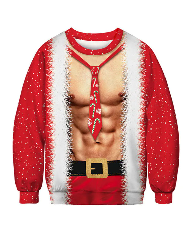 2023 Christmas Digital Print Funny Couple Hoodies