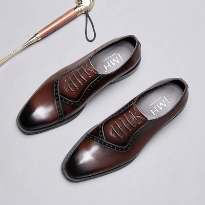 Retro Pointed Business Wedding Shoes for Men