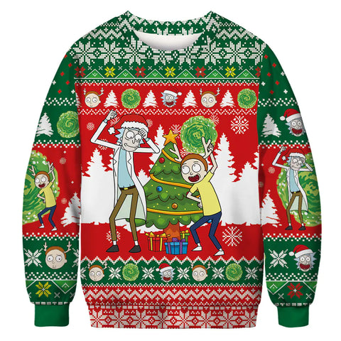 2023 Christmas Digital Print Funny Couple Hoodies