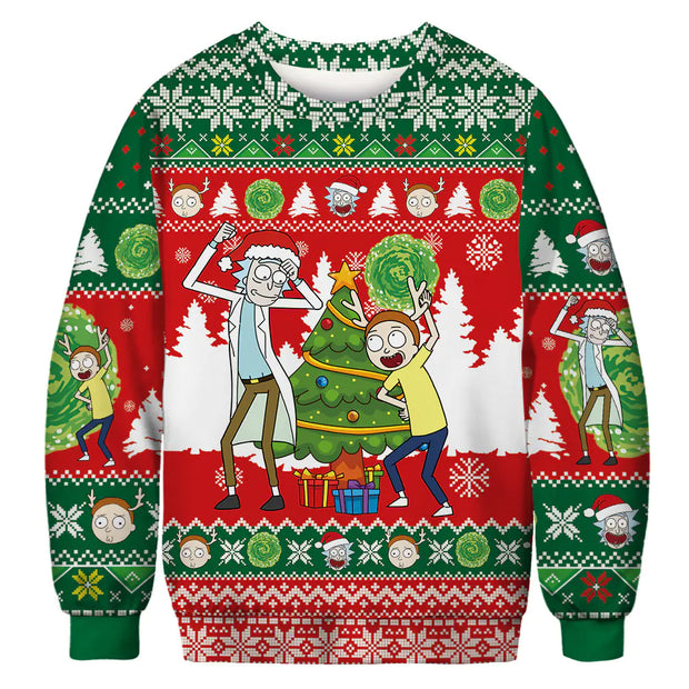 2023 Christmas Digital Print Funny Couple Hoodies