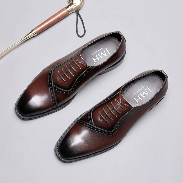 Retro Pointed Business Wedding Shoes for Men