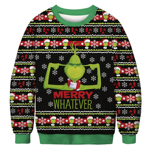 2023 Christmas Digital Print Funny Couple Hoodies