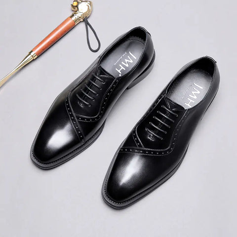 Retro Pointed Business Wedding Shoes for Men