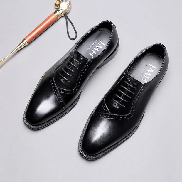 Retro Pointed Business Wedding Shoes for Men
